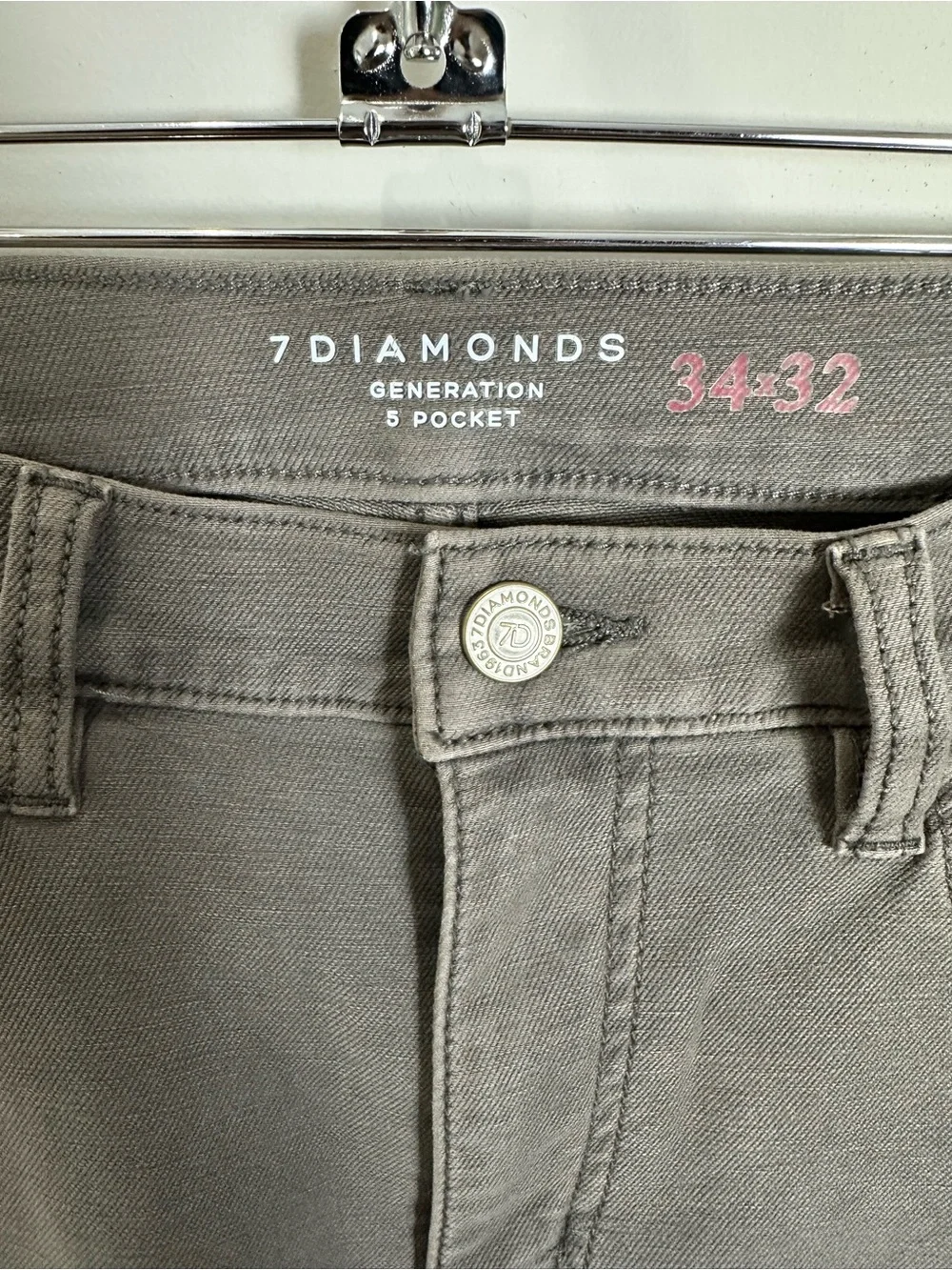 7 Diamonds Generation Men's Slim Straight Jeans in Charcoal Gray 34x32